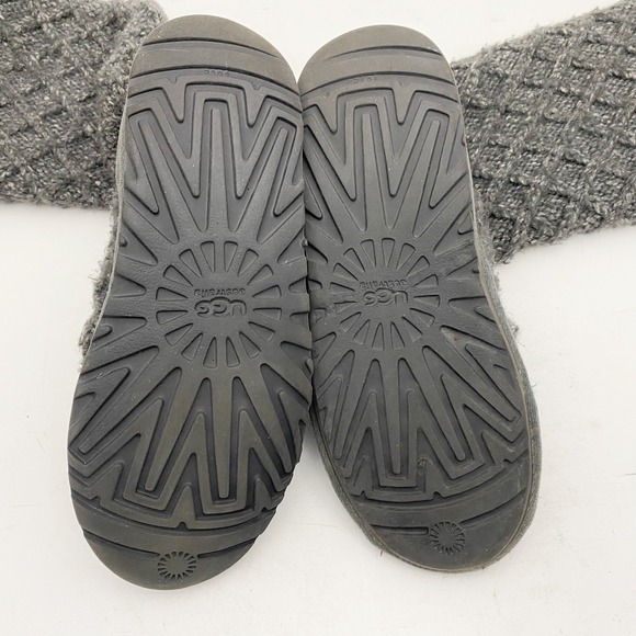 UGG Lattice Cardy Charcoal Gray Knit Tall Button Boots 3066 Womens Size 6 - Picture 7 of 7